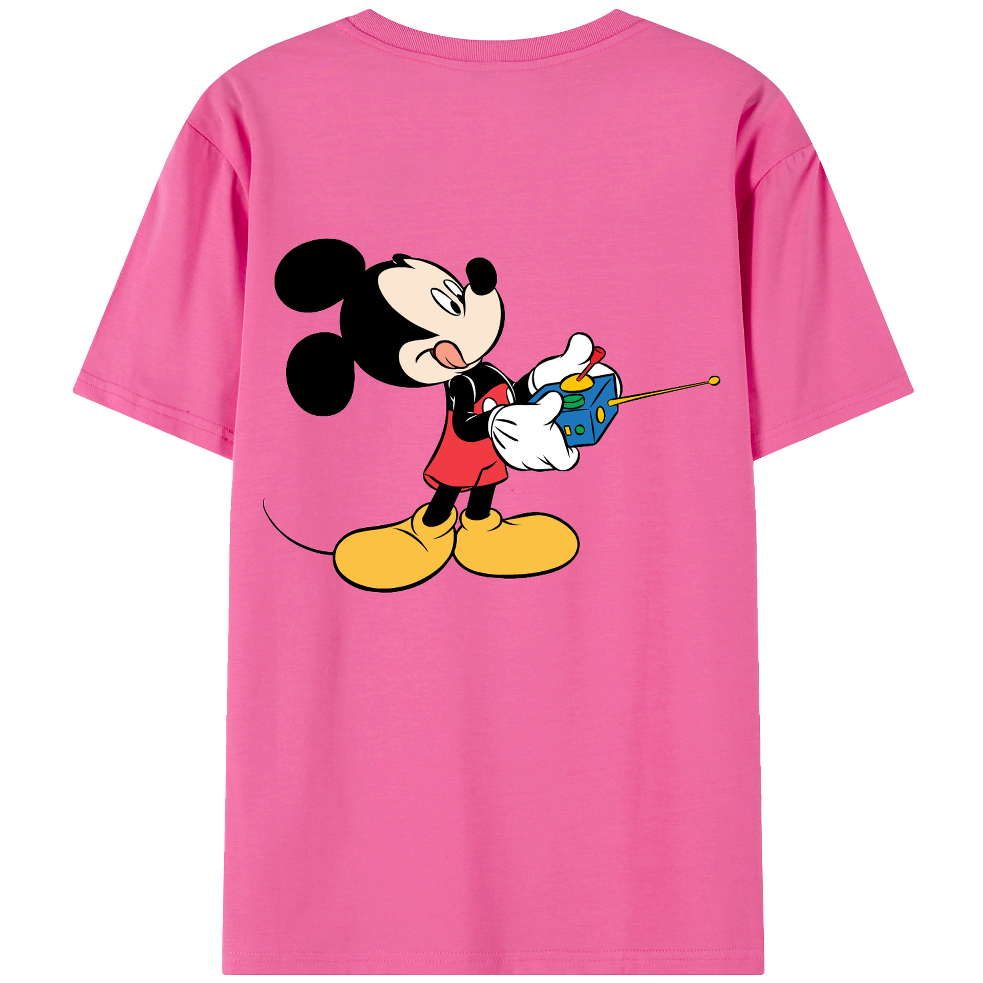 （画像用） ミッキーマウス Mickey Mouse レディース半袖Tシャツ(バックプリント)